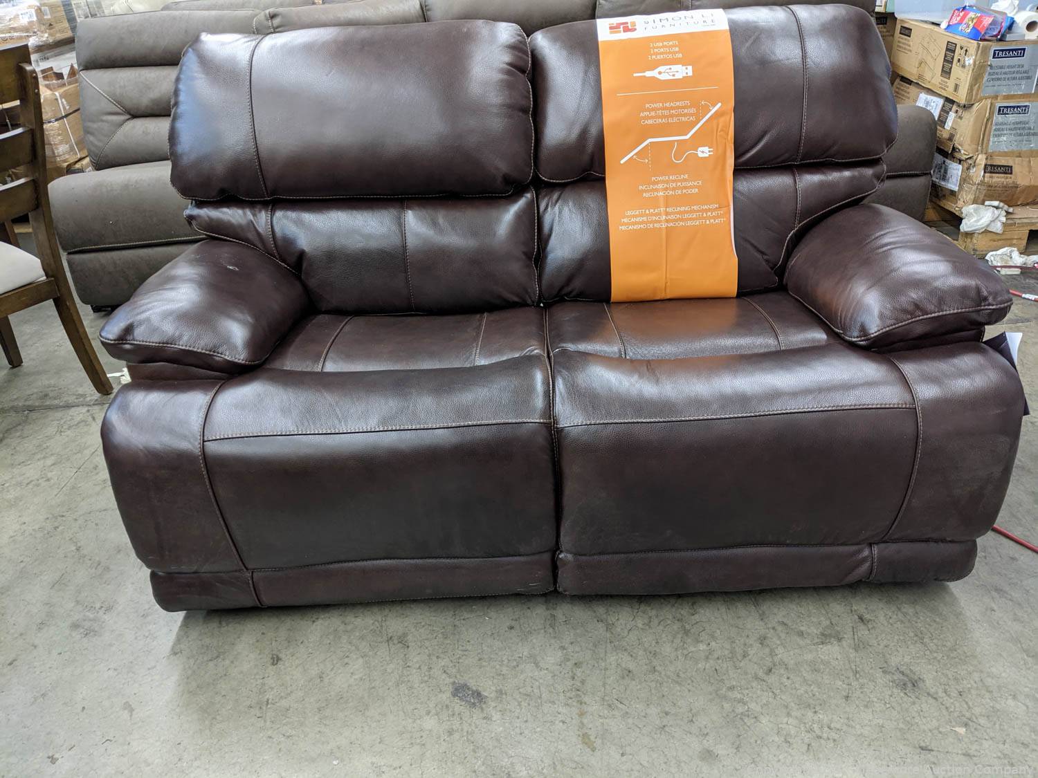 aleena leather power reclining chair