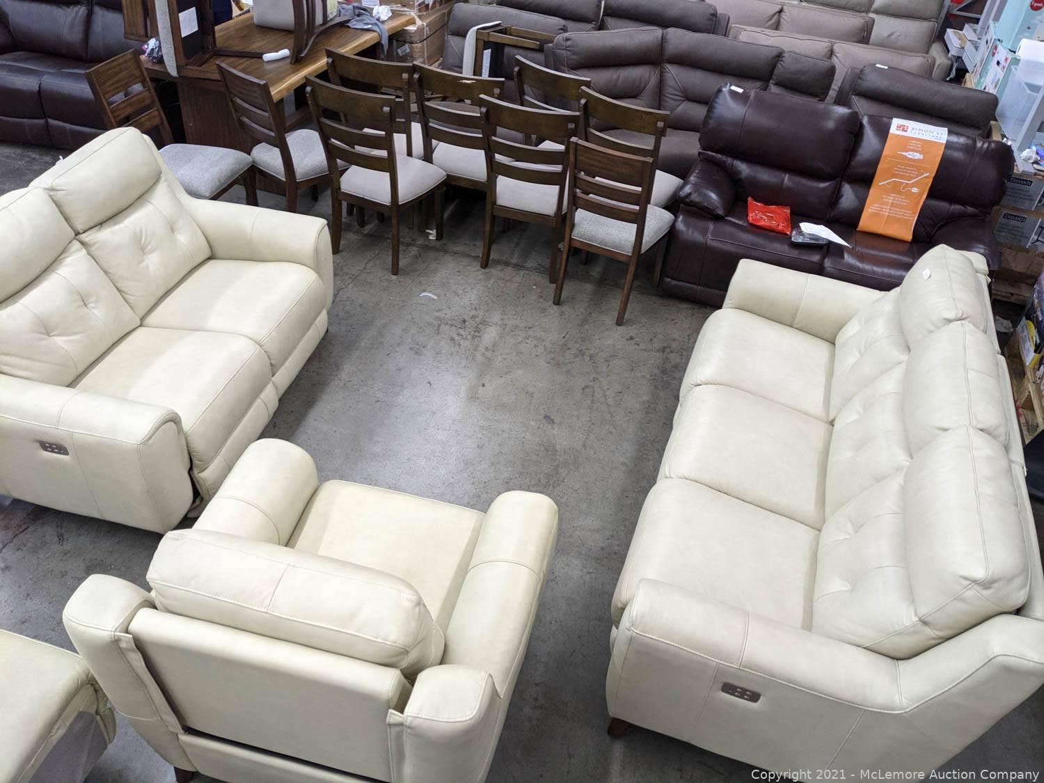 Costco campania store leather sofa