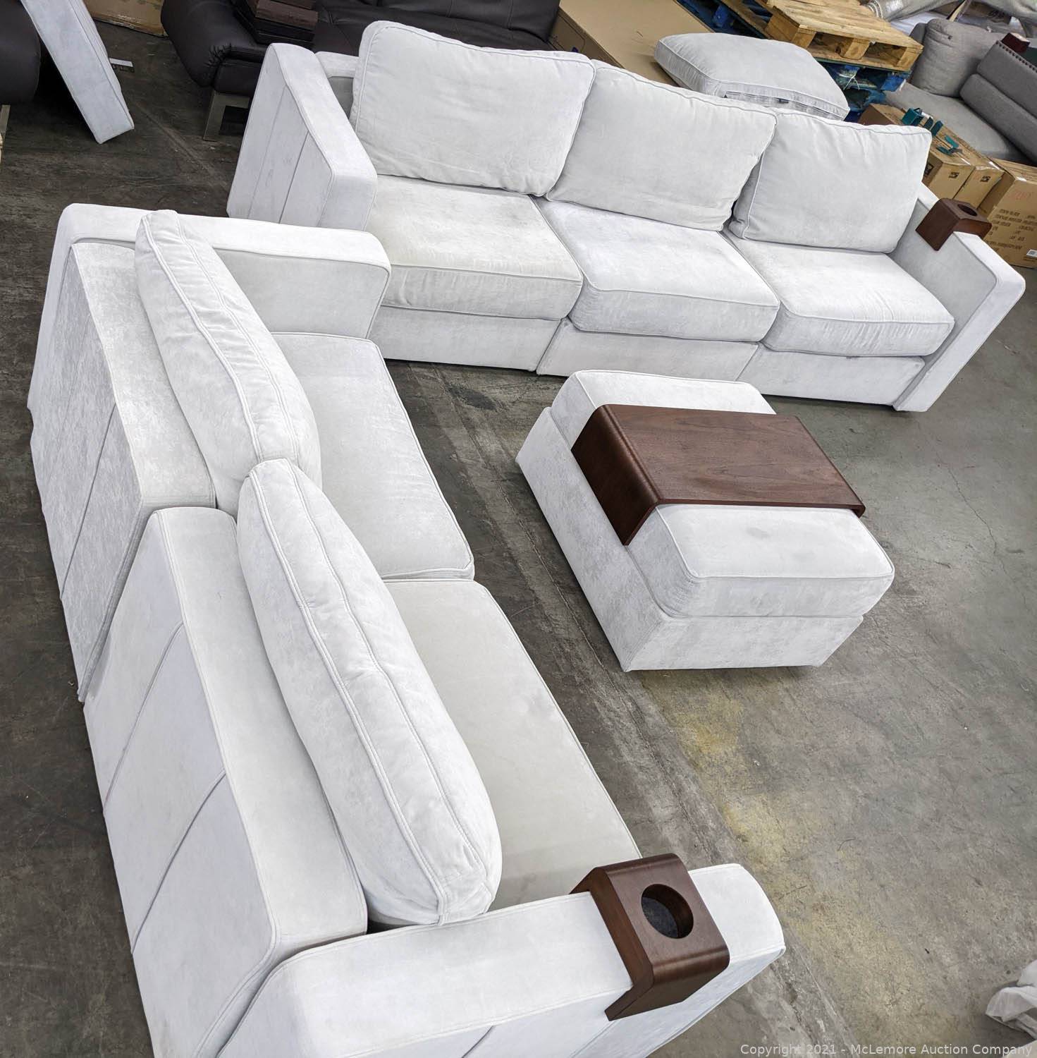 McLemore Auction Company Auction Lovesac Sactional Couch, Loveseat
