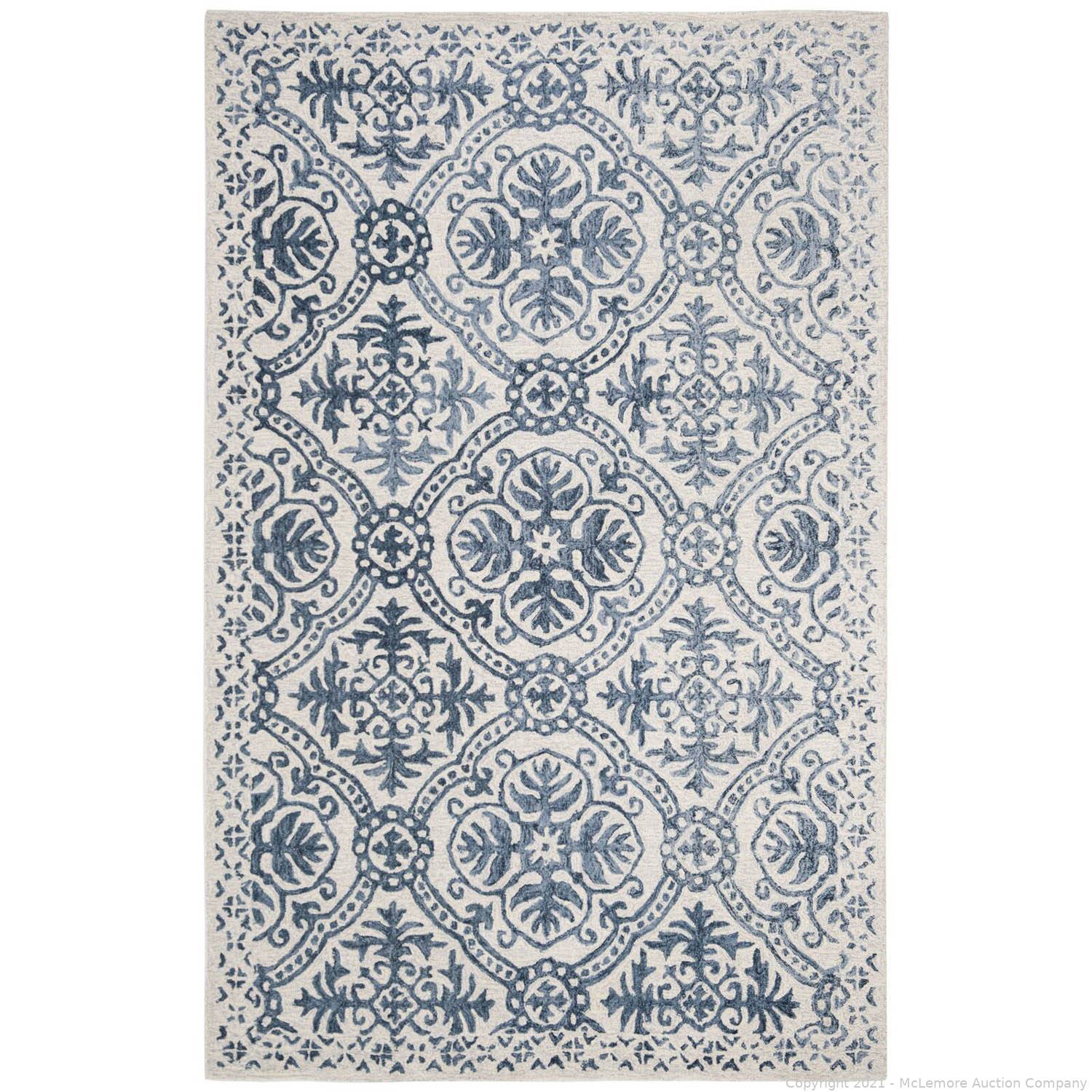 McLemore Auction Company - Auction: Brand New, High End Rugs and Runners in  a Variety of Designs and Sizes from  ITEM: Nina Oriental  Handmade Tufted Wool Navy Area Rug - by