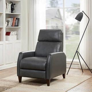 Decklyn Top Grain Leather Pushback Recliner - Tailored Track Arms - Gray - NEW IN BOX - $569 - SEE LINK (New)