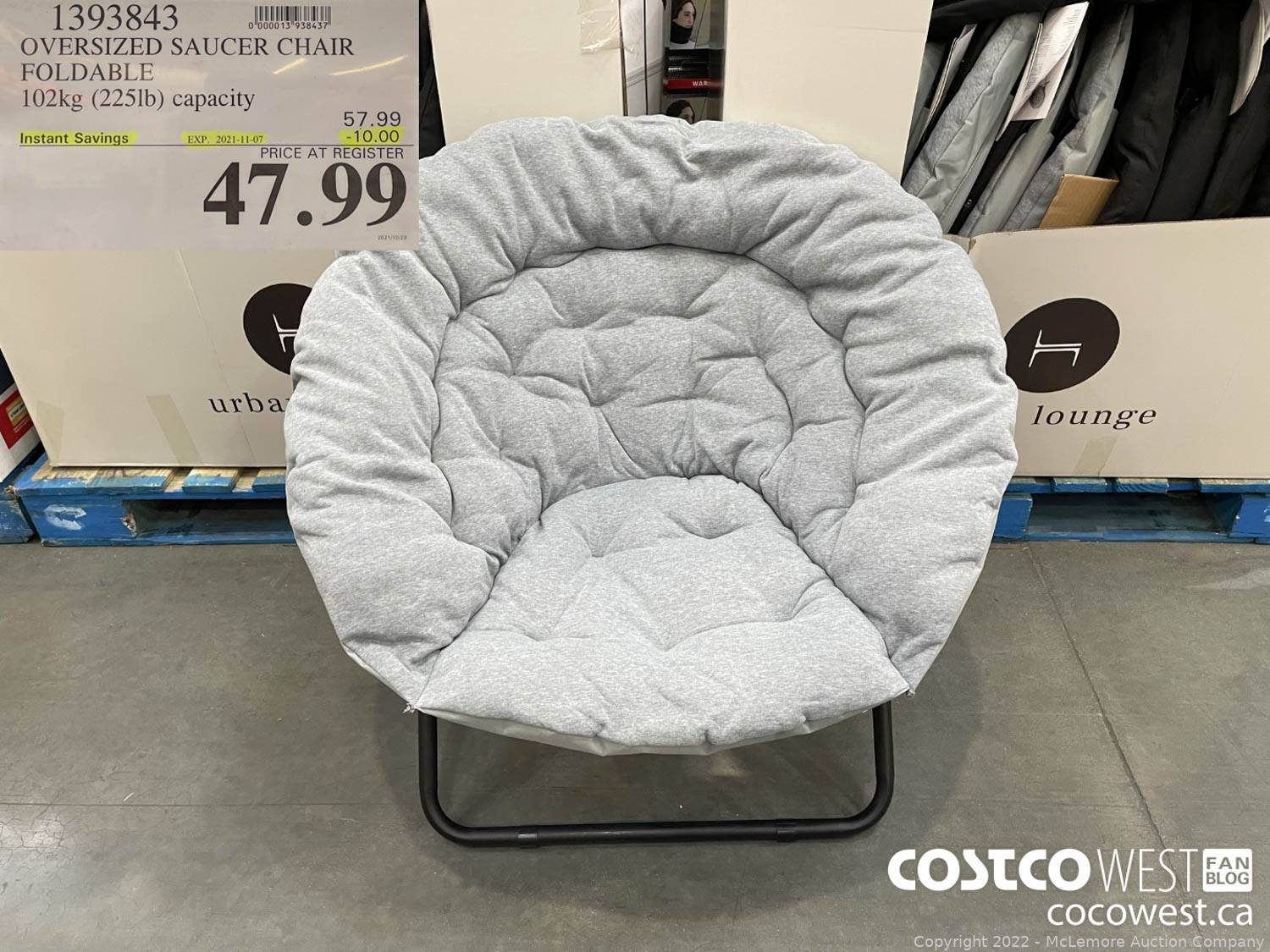 foldable saucer chair costco