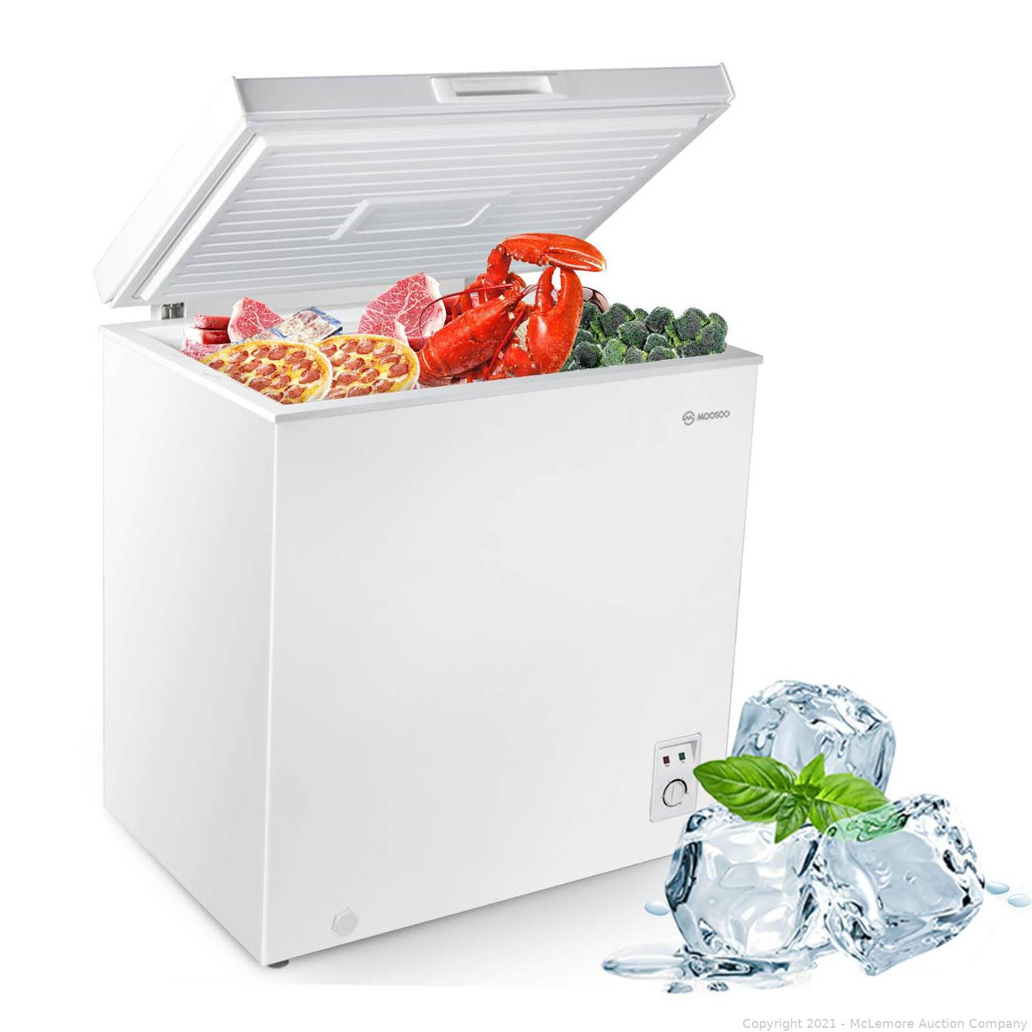 Moosoo Chest Freezer 3.5 Cubic Feet McLemore Auction Company - Auction: Wholesale Pallet, Furniture