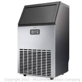 hOmeLabs Freestanding Commercial Ice Maker Machine - Makes 143 Pounds Ice in 24 hrs with 29 Pounds Storage Capacity - Ideal for Restaurants Bars. Homes and Offices - Includes Scoop and Connection Hose