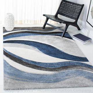 Tornillo Abstract Gray/Blue Area Rug -  Square 8' - $239 on Wayfair - See Link! -  (New)