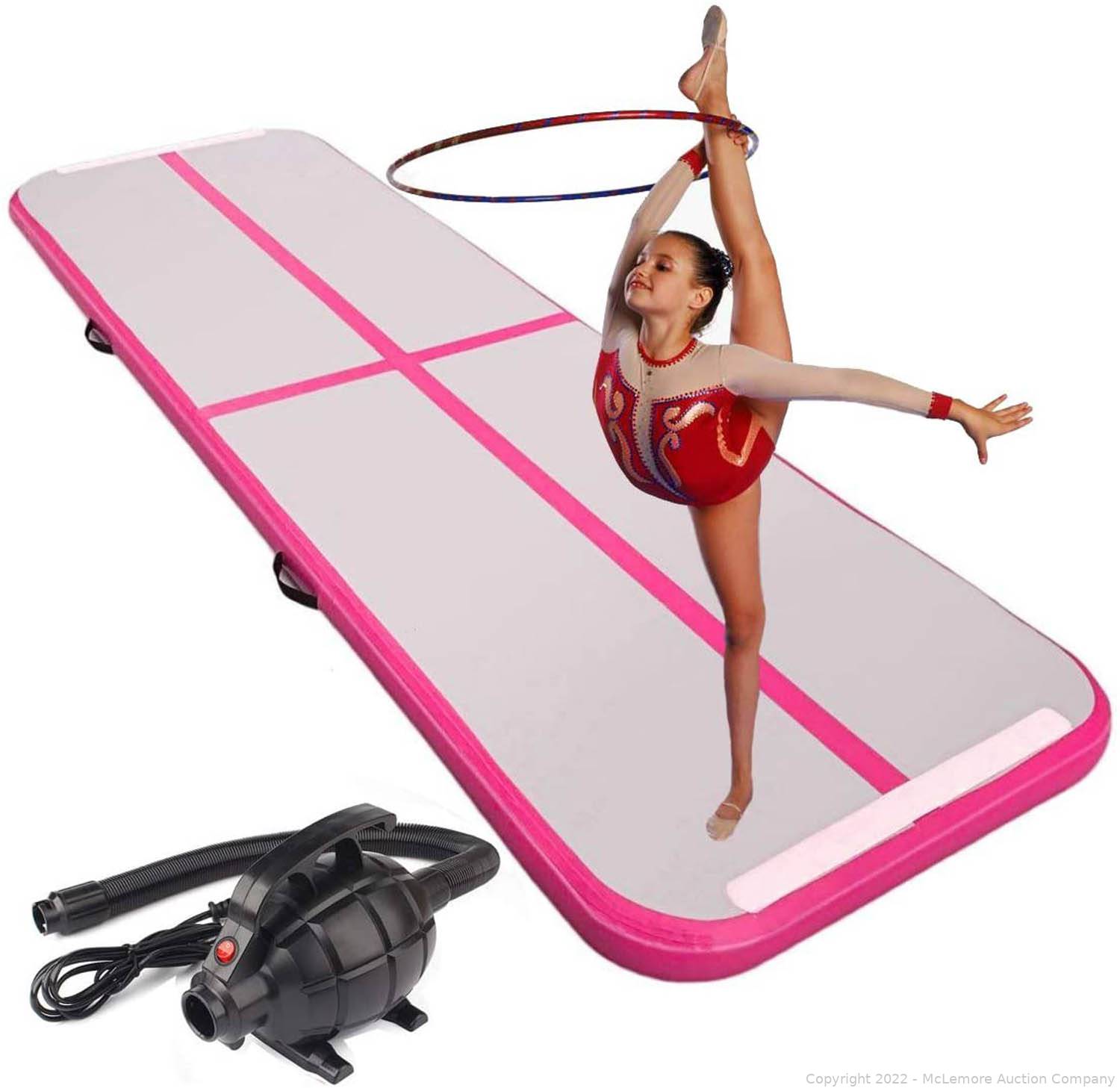 Inflatable Gymnastics Tumbling Mat Air Track Floor Mats with Electric Air Pump for Home Use/Training/Cheerleading/Beach/Park and Water 