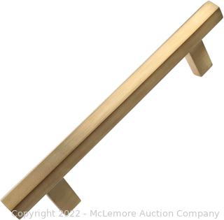 GlideRite 5 in. Center Hexagon Cabinet Pull Handles. Satin Gold. Pack of 10