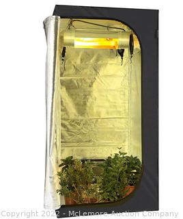 IDAODAN 48"x24"x60" Indoor hydroponic mylar grow tent for plant growing, 600D oxford fabric, steel frame, environmentally friendly(NEW IN BOX)