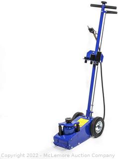 Stark 22 Ton Hydraulic Floor Jack Air-Operated Axle Bottle Jack with (4) Extension Saddle Set Built-in Wheels, Blue