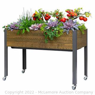CedarCraft Self-Watering Elevated Spruce Planter - 21"W x 47"L x 32”H - 6 Gallon Self-Watering Irrigation System - Sustainably Sourced Canadian Spruce - NEW - $179 - SEE LINK (New - Damaged Box)