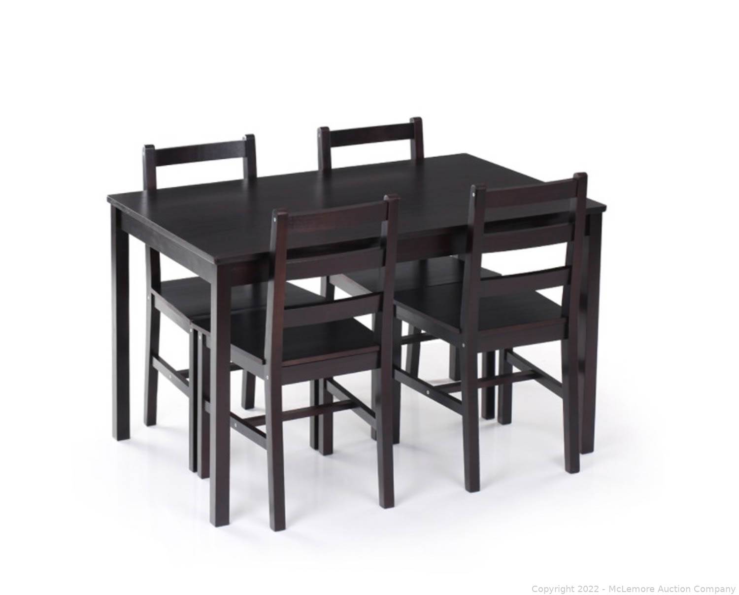 ikayaa modern 5pcs pine wood dining table set kitchen