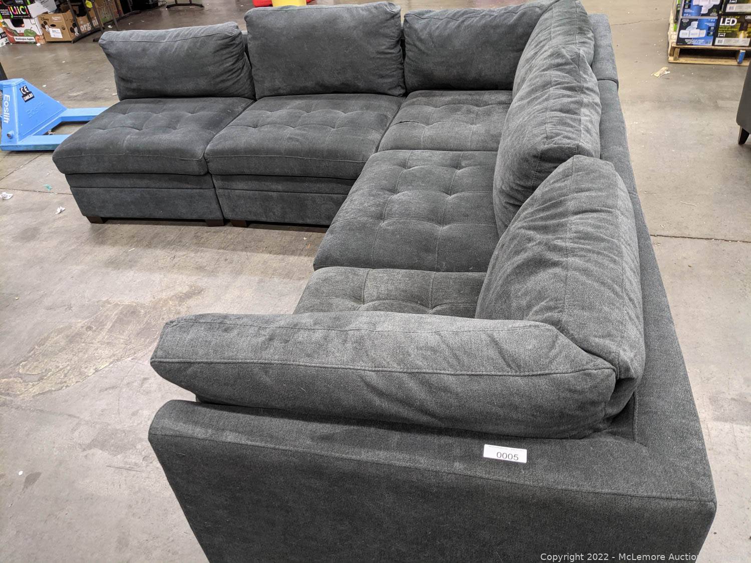 McLemore Auction Company Auction Sectional Sofas, Power Reclining