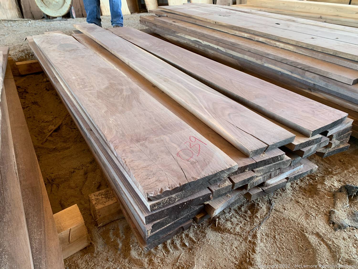 McLemore Auction Company Auction Hardwood Lumber and Live Edge Slabs