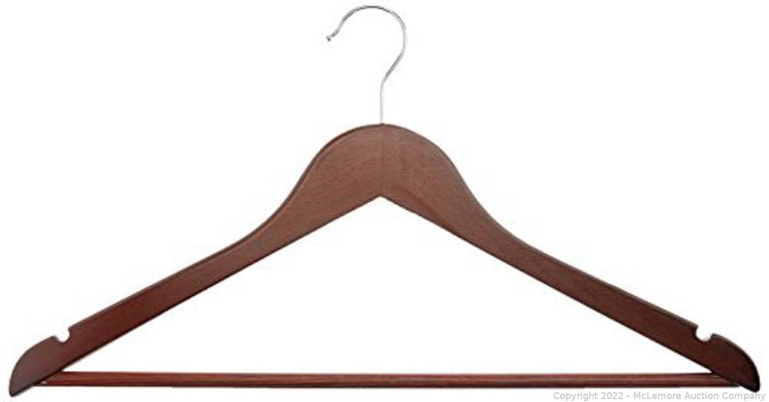 Cherry 30 Pack AmazonBasics Solid Clothes Hangers Wood Suit Hangers 