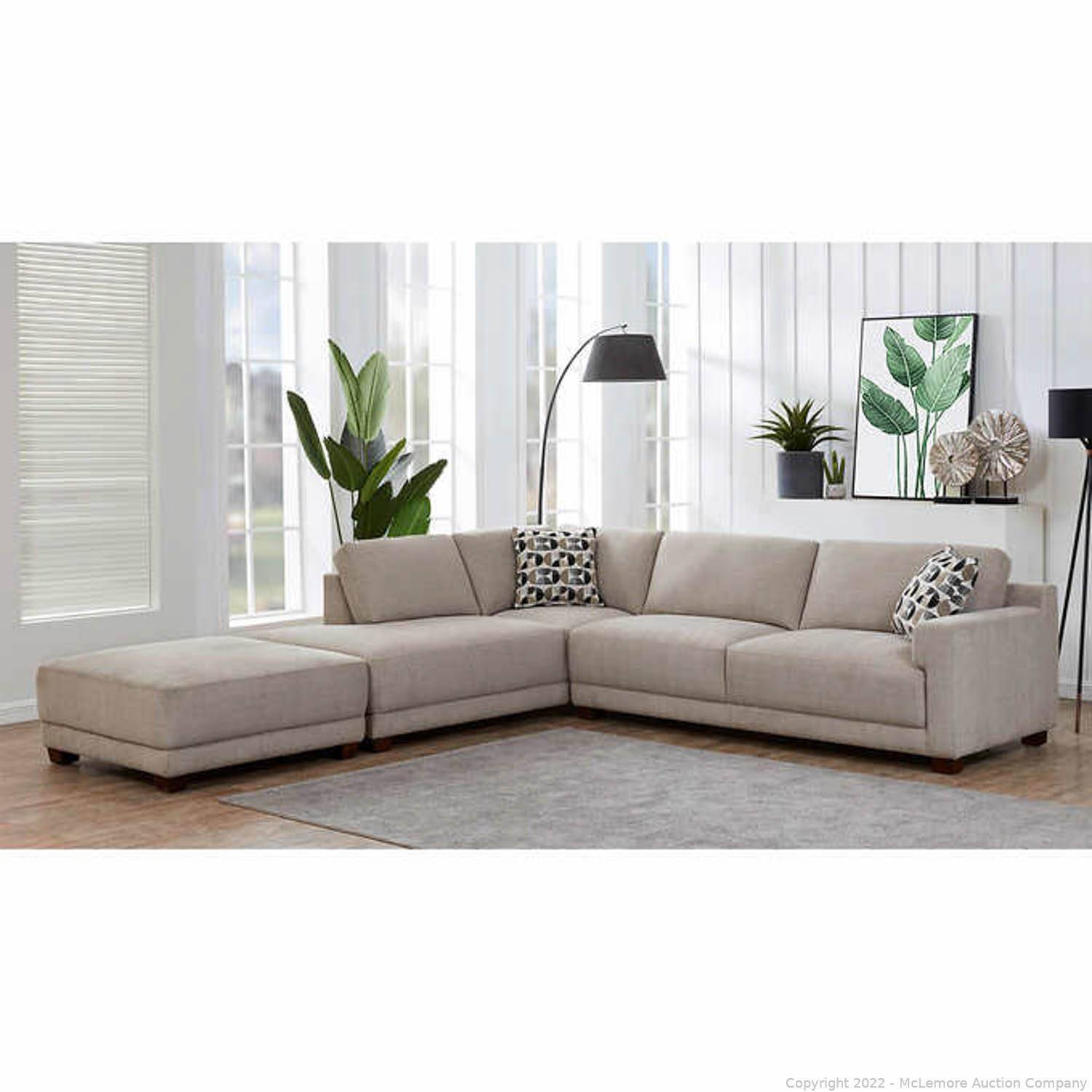 McLemore Auction Company Auction Power Reclining Fabric Sectionals