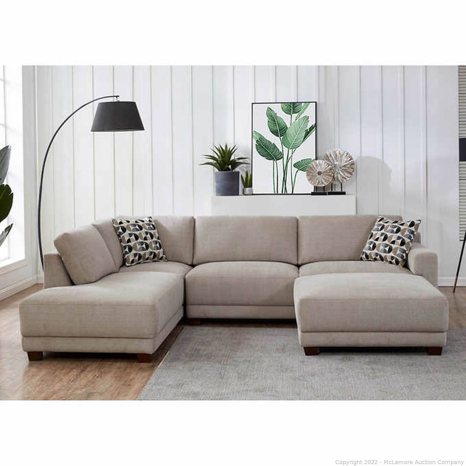 McLemore Auction Company Auction Power Reclining Fabric Sectionals