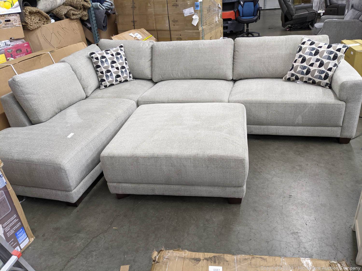 McLemore Auction Company Auction Power Reclining Fabric Sectionals