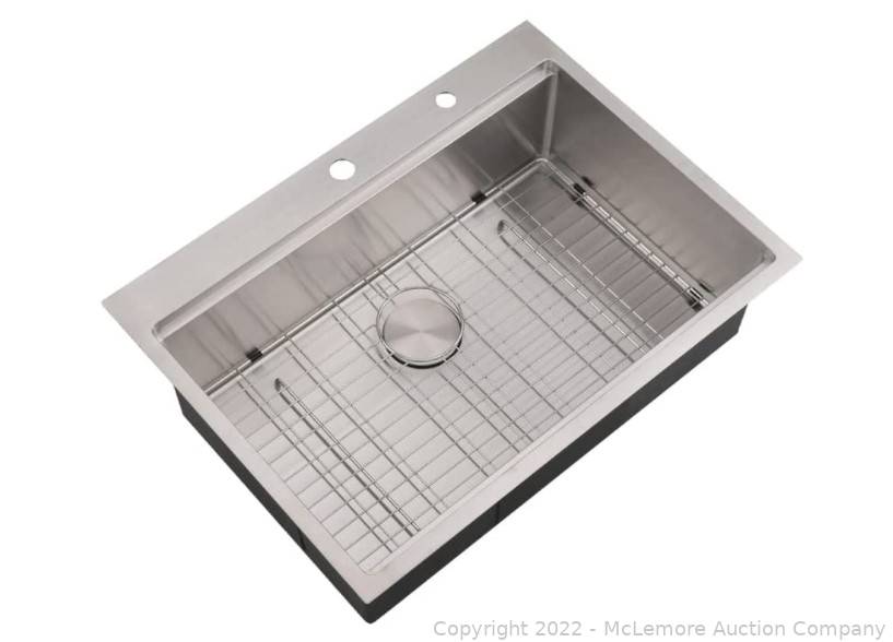 tulsa 33x22 stainless steel kitchen sink kit