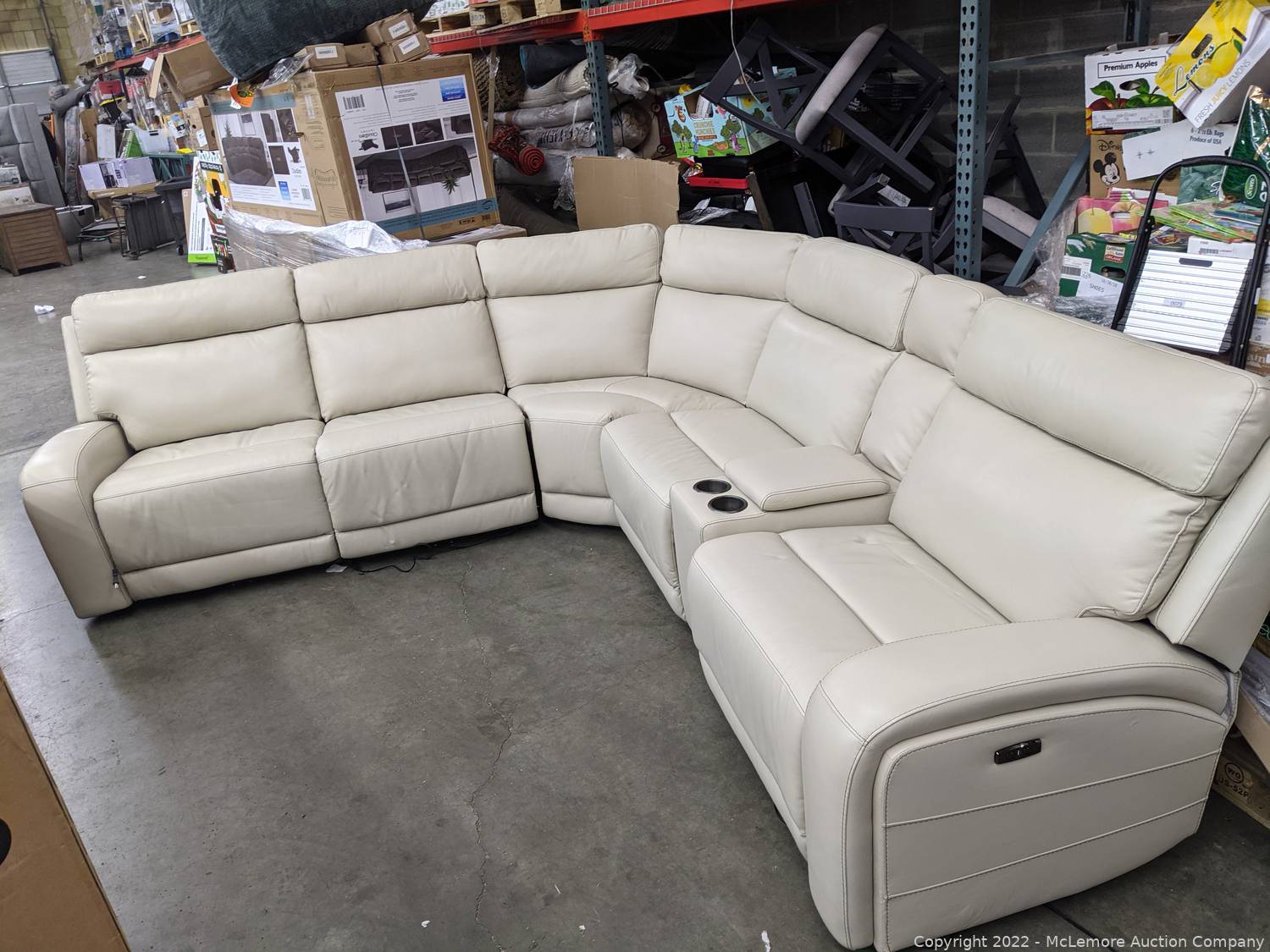 Gearhart 6 piece leather shop sectional