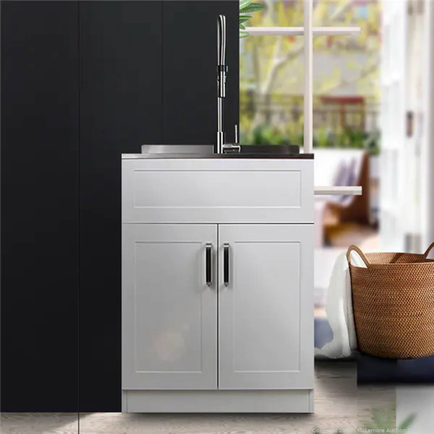 McLemore Auction Company Auction Stainless Steel Utility Sink