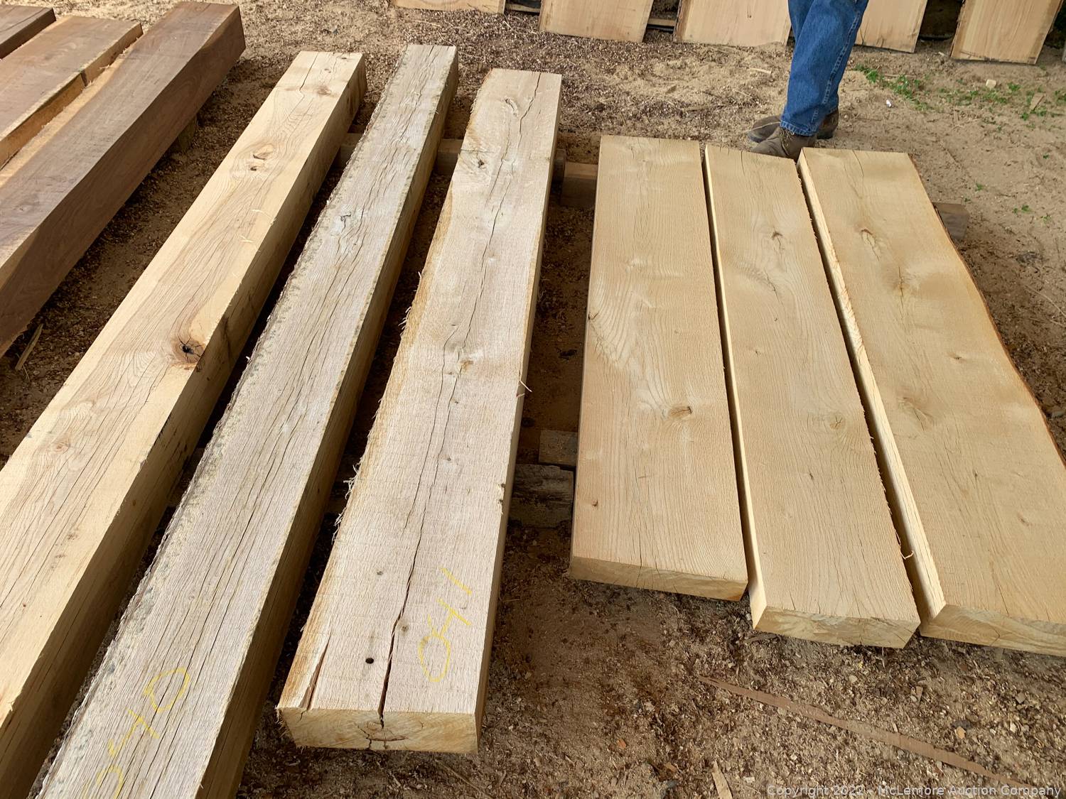 McLemore Auction Company Auction Hardwood Lumber and Live Edge Slabs in Liberty, TN ITEM