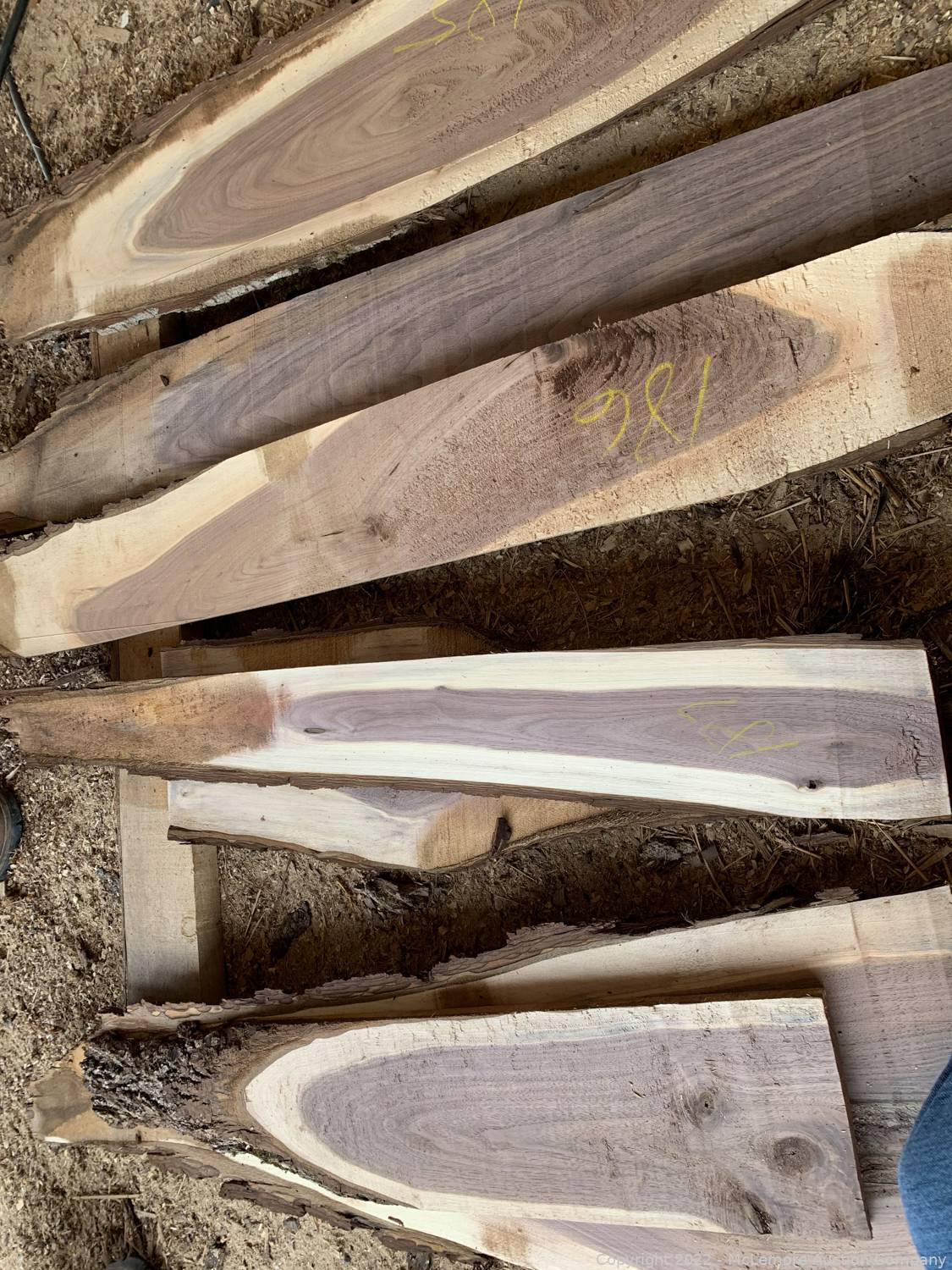 McLemore Auction Company Auction Hardwood Lumber and Live Edge Slabs