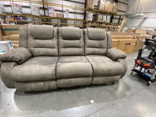 Grey Reclining 3 Seater Sofa 