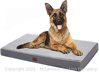 Eterish Large Orthopedic Dog Bed for Medium, Large Dogs up to 75 lbs, Egg-Crate Foam Dog Bed with Removable Cover, Pet Bed Machine Washable, Grey