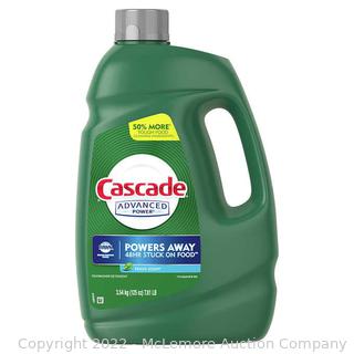 Cascade Advanced Power Liquid Dishwasher Detergent, Fresh Scent, 125 fl oz (New)