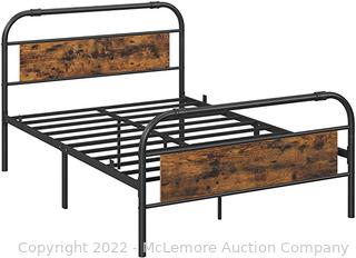 VASAGLE Full Size Metal Bed Frame with Headboard Footboard, Platform Bed, MSRP $150.00