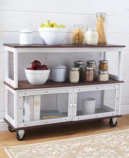 Industrial-Style Rolling Buffet Cart MSRP $200.00