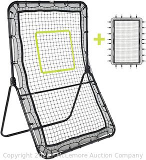 Victorem Lacrosse Rebounder - 6 x 3.5 foot bounce back lacrosse net, bounce back for lacrosse, baseball and softball training with additional net and additional straps