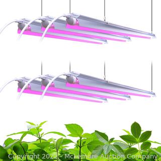 Barrina LED Grow Light, 252W(6 x 42W) 4ft T8, Full Spectrum, V-Shape with Reflector, Linkable Design, Plant Lights for Indoor Plants, 6-Pack. Parts Unverified 