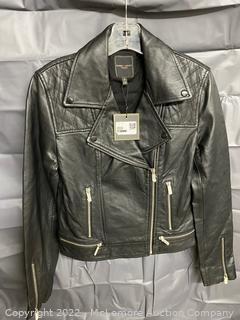 Womens Romeo & Juliet Couture Luxe Leather Jacket, size S