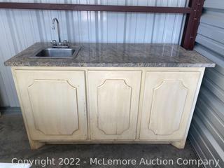 Custom Wood Cabinet w/Sink