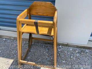 Restaurant Wooden Stackable High Chair