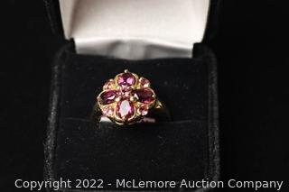 10k Gold Ring with Pink Tourmaline MSRP $605 Size 7.5