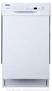 EdgeStar BIDW1802WH 18 Inch Wide 8 Place Setting Energy Star Rated Built-In Dishwasher MSRP $559 - Brand New
