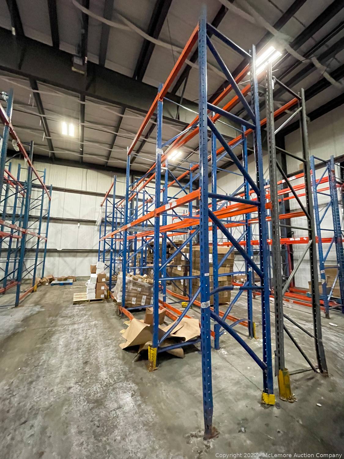 McLemore Auction Company Auction Warehouse Pallet Racking, Marathon