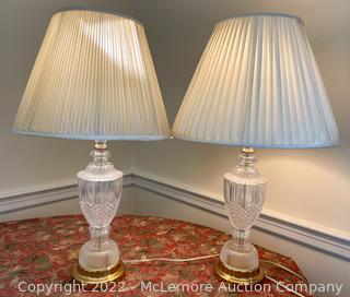 (2) Decorative Glass Lamps
