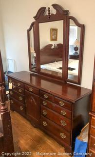 Kincaid 12-Drawer Wooden Dresser with Mirror (Contents Not Included)