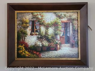 Large Framed Painting on Canvas, Waller