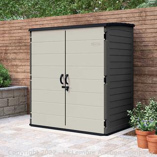 NEW - Suncast  Vertical Shed - 6' x 4' - 106 cu. ft of Storage Capacity - Multi-Wall Resin Panels - All-Weather Construction - Low Maintenance & Easy Assembly - $539 -See Link! -  (New)