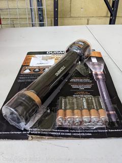 Duracell 2500L Flashlight - 2500 Lumens at High Power Intensity, 200 at Lower - 3 Light Modes are High Beam, Low Beam and Emergency Strobe Beam - See Link! - Missing Batteries (New - Open Box)
