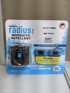 Thermacell Radius Mosquito Repeller - Keeps Mosquitoes Away without Spray or DEET - Includes 58 Hrs of Highly Effective Mosquitoes Repellent - Missing Charger (New - Open Box)
