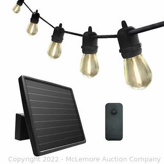 Sunforce Solar String Lights with Remote Control 35' - Wireless Remote Control Activation - Fully Weather-resistant and Maintenance-free - See Link! - Not in retail packaging - Used - See photos - Sold as is (See Description)
