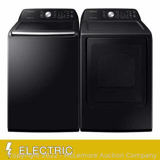 New Factory Sealed - Black - Electric Washer and Dryer Suite - Samsung 4.5 cu. ft. Top-Load Washer with Active WaterJet ( mfg # WA45T3400AV ) and 7.4 cu. ft. ELECTRIC Dryer ( DVE45T3400V) - $1449 - SEE LINK (New)