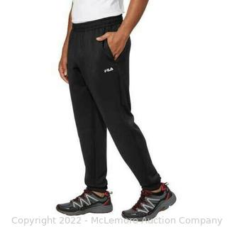 NEW - Men's Fila Tapered Cuffed Leg Lightweight Jogger/Athletic Pants w/Zip Pockets - Black - Size: X-Large (New)