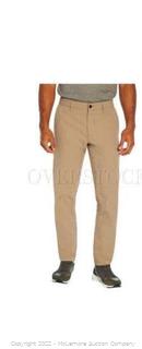 NEW - Men's - Banana Republic Slim Fit Stretch Flat Front Chino Style Pant - Wolf Khaki - Size: 34 x 30 (New)