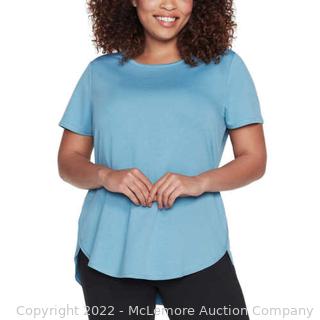 NEW - Women's - Skechers Short Sleeve Active Tunic Top - Blue - Size: Large (New)